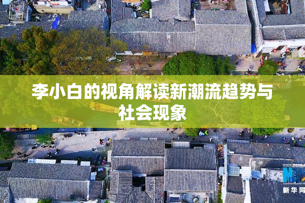 李小白的视角解读新潮流趋势与社会现象