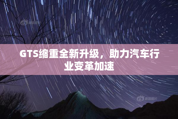 GTS缩重全新升级，助力汽车行业变革加速