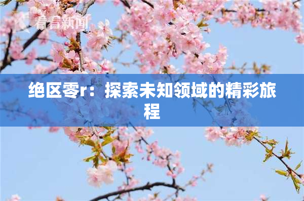 绝区零r：探索未知领域的精彩旅程