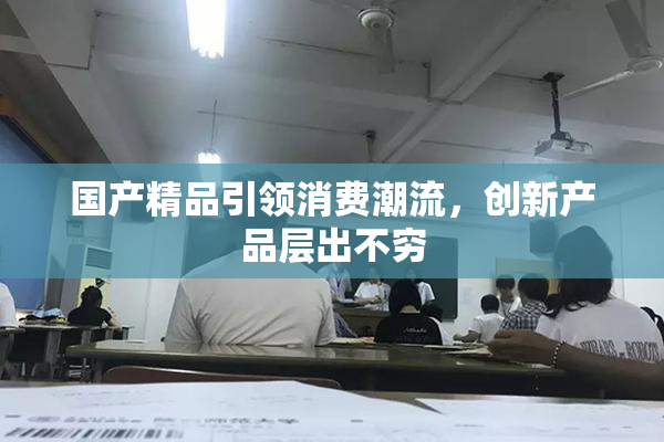 国产精品引领消费潮流，创新产品层出不穷