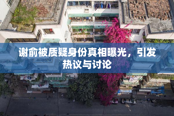 谢俞被质疑身份真相曝光，引发热议与讨论