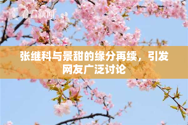 张继科与景甜的缘分再续，引发网友广泛讨论