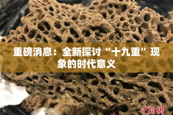 重磅消息：全新探讨“十九重”现象的时代意义