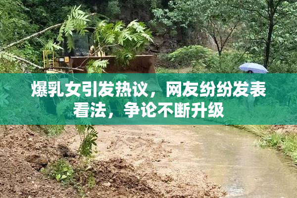 爆乳女引发热议，网友纷纷发表看法，争论不断升级