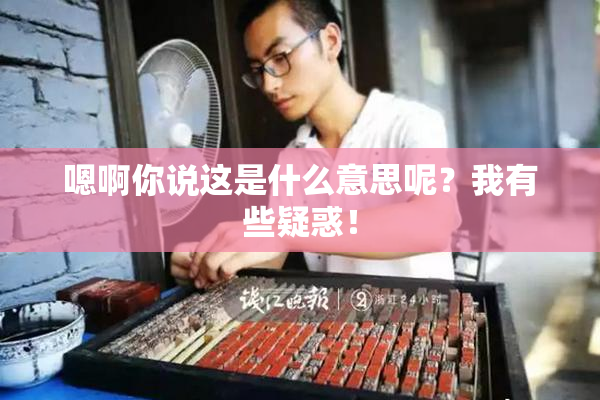 嗯啊你说这是什么意思呢？我有些疑惑！