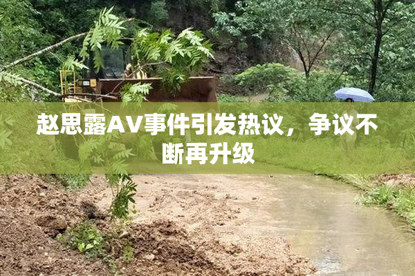 赵思露AV事件引发热议，争议不断再升级