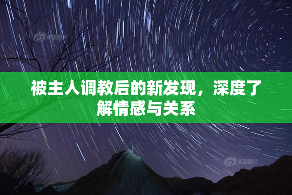 被主人调教后的新发现，深度了解情感与关系