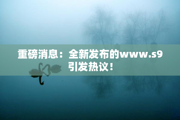 重磅消息：全新发布的www.s9引发热议！