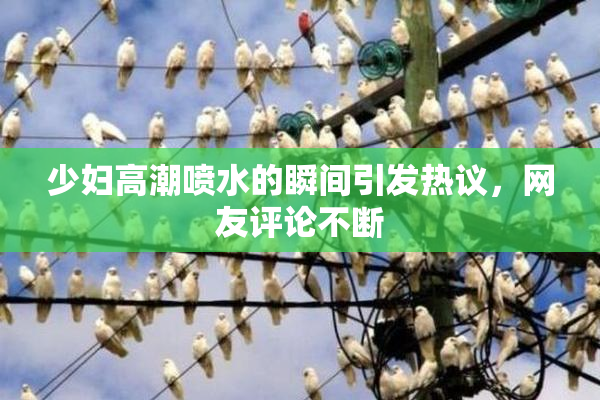 少妇高潮喷水的瞬间引发热议，网友评论不断