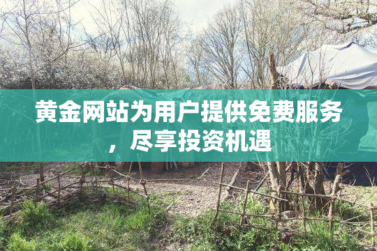 黄金网站为用户提供免费服务，尽享投资机遇