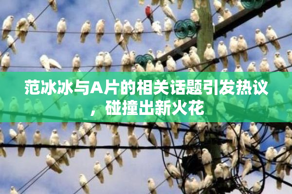 范冰冰与A片的相关话题引发热议，碰撞出新火花