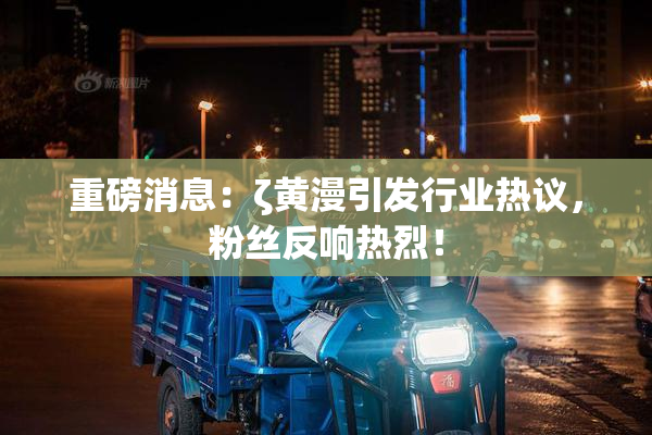 重磅消息：ζ黄漫引发行业热议，粉丝反响热烈！