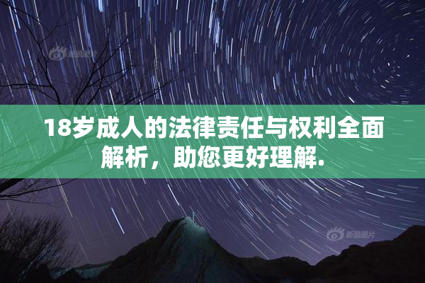 18岁成人的法律责任与权利全面解析，助您更好理解.
