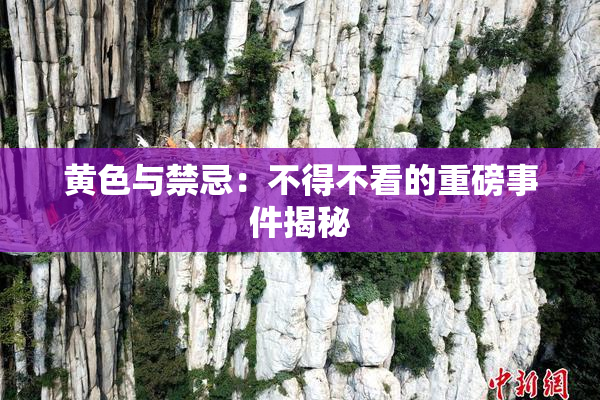 黄色与禁忌：不得不看的重磅事件揭秘