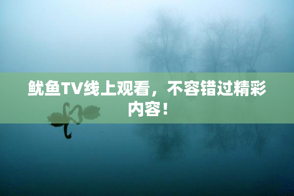 鱿鱼TV线上观看，不容错过精彩内容！