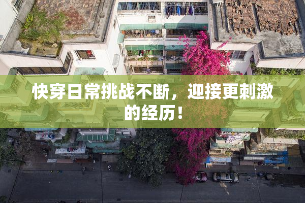 快穿日常挑战不断，迎接更刺激的经历！