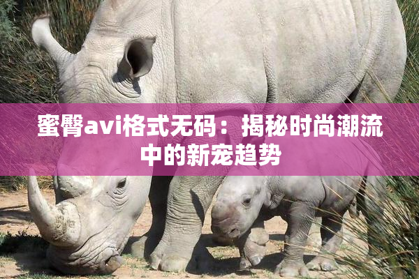蜜臀avi格式无码：揭秘时尚潮流中的新宠趋势