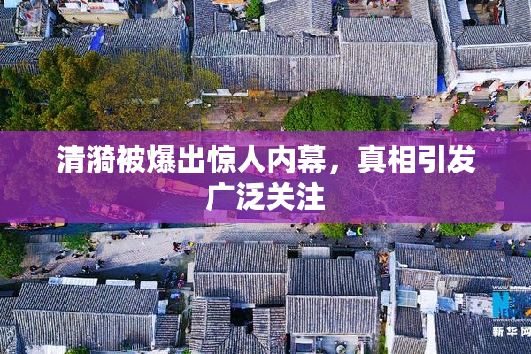清漪被爆出惊人内幕，真相引发广泛关注