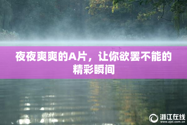 夜夜爽爽的A片，让你欲罢不能的精彩瞬间