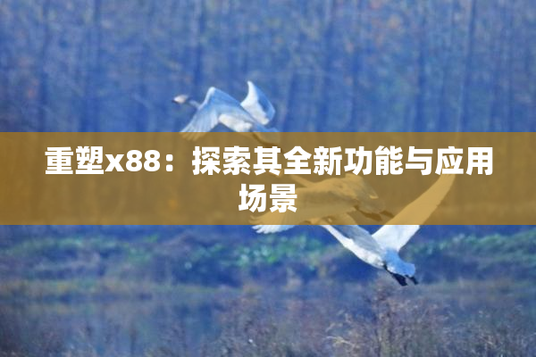 重塑x88：探索其全新功能与应用场景